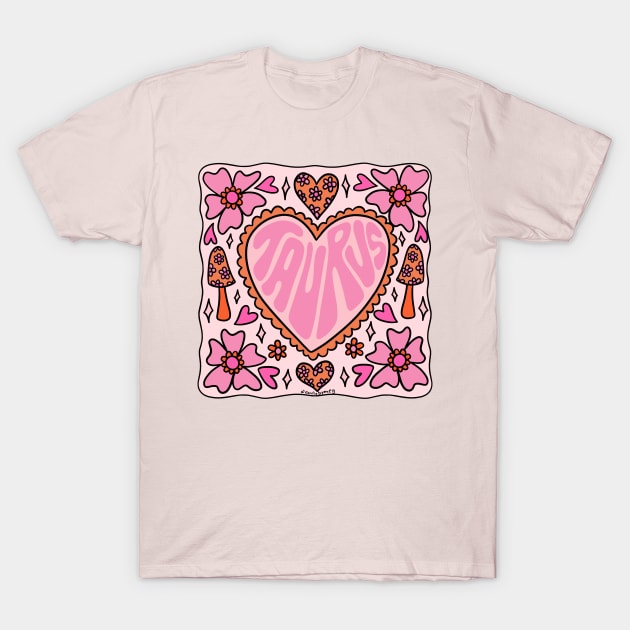 Taurus Heart T-Shirt by Doodle by Meg